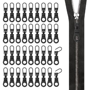 36Pcs Heart Shape Zipper Hand Pull Silver Zipper Pull Replacement Zipper Pull Repair for Jackets, Purses