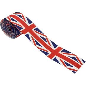 Union Jack Ribbon Roll, 38mm British Flag Trimmings Braid Ribbon for Queen's Jubilee Parties Bracelet Crafts DIY Accessories