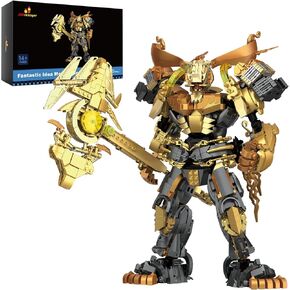 JMBricklayer Mech Robot Building Sets for Adults 70161, Hero Mechs Toy with Weapon and Movable Joints, Cool Action Figure Mecha Model Collection or Home Display, Ideal Gift for Boys Girls