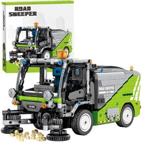 RiceBlock City Sweeper Car Building Sets Toys Kit for Adult, Garbage Truck Building Car Model, A Gift for Boys 8-14, 899 Pieces Compatible with Lego Sets
