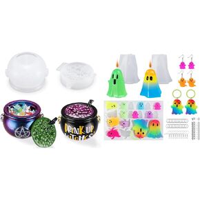 Bundle Set of Witch Cauldron Mold and Ghost Earring Molds