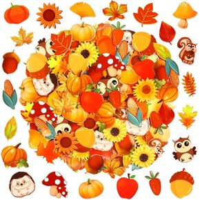 ملصقات Leaf Foam Fall Craft ملصق لخريف عيد الشكر القصاصات زخرفة حفلة 250 PCS