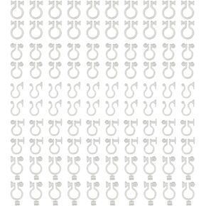 ARRICRAFT 100 PCS U-Type Enring Encing ، 5 أنماط محول CLIP-ON CLIP-ON DERRING مع مكونات قرص جولة البوق