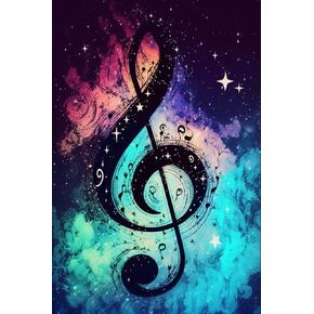 STOJAN 5D Diamond Painting Kits, Diamond Painting Colorful Star Music Note Full Diamond Beginners Digital Painting Gem Paste Art, Suitable for Wall Decor Club Decor Or Gift Giving 12X16Inch