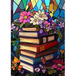 مجموعات اللوحات الماس Ghkud Flowers للكبار ، DIY 5D Book Diamond Painting ، Full Drill Diamond Art Rather Pictures Picture Perfect for Groure و Home Wall Decor