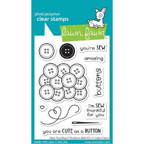 Lawn Fawn LF3063 كيف أنت الفول؟ الأزرار الإضافية 3x4 مجموعة ختم مسح