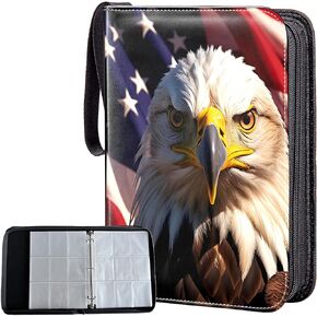 يمتلك رابط البطاقة ، زر الدوران والضغط D لفتح وإغلاق الحلقات ، Top Loader Binder ما يصل إلى 990 بطاقة مع سستة وأكمام جيوب مثالية لبطاقات كرة القدم وبطاقات البيسبول