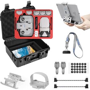 FPVTOSKY 8-in-1 MINI 4K/2 SE Accessories Kit ، حالة صعبة الطبقة المزدوجة ، حامل اللوح ، حزام الشبل الرقبة ، معدات الهبوط ، حامل المراوح لـ DJI MINI 4K/2/2 SE
