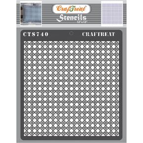 Craftreat القابلة لإعادة الاستخدام الهندسي -الشبكة الشبكية (12x12) شبك