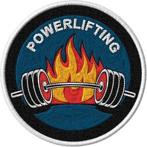 Powerlifting Patch for Clothes – Embroidered Iron on Patch for Backpack Jacket - Fabric Sports Patches for Clothes Souvenirs & Gifts ID45095