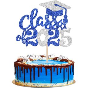 1 Pack 2025 Graduation Cake Topper Glitter Grad Cap Diploma 2025 Senior Cake Pick for School Graduation Theme Party Cupcake Decoration Supplies Green Black in Saudi Arabia