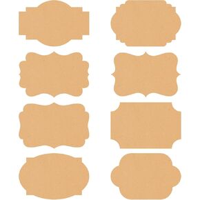 Kinglake Fancy Shape Kraft Label ملصقات علامات هدية ملصقات ذاتية 2 × 3 بوصة Kraft زجاجة تسميات 160pcs ملصقات تعليب الملصقات للزيوت العطرية ، والجرار ، والحرف اليدوية ، وعلامات الهدايا ، والعناصر محلية الصنع ، وصندوق التخزين