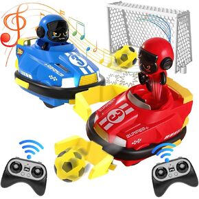 Obest 2 Pack Control Control Cars Cars Toys for Kids ، وألعاب Cars للسرعة ، ومصدات المعركة RC ، وسيارات الكرتون مع الموسيقى والضوء ، وهدايا عيد ميلاد عيد الميلاد