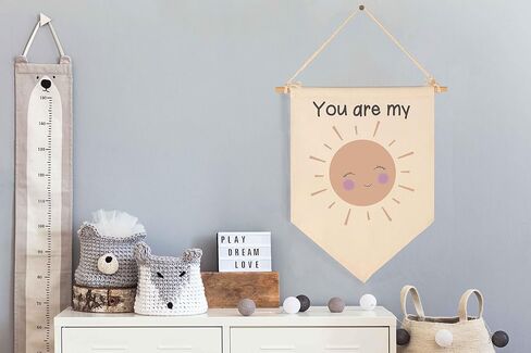 Let's Go On an Adventure-Forest Adventure Nursery Art- Canvas Hanging Pennant Flag Banner Wall Sign Decor Gift for Nursery Baby Kids Girl Boy Teen Bedroom Playroom Front Door- Birthday Christmas Gift in Saudi Arabia