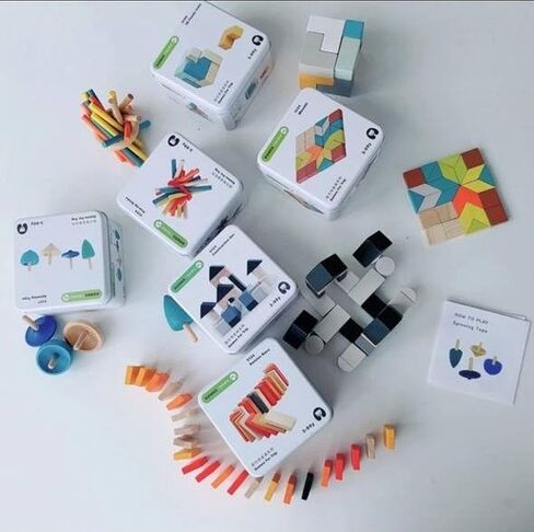 Educational Montessori Wooden Travel Toys for Kids! Perfect Roadtrip Toys, Travel Toys, Compact Summer Travel Essentials, On-The-Go Fun, Portable Toddler Toys - Tangram in Saudi Arabia