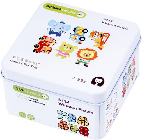 Educational Montessori Wooden Travel Toys for Kids! Perfect Roadtrip Toys, Travel Toys, Compact Summer Travel Essentials, On-The-Go Fun, Portable Toddler Toys - Tangram in Saudi Arabia