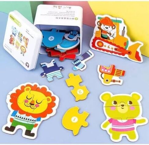 Educational Montessori Wooden Travel Toys for Kids! Perfect Roadtrip Toys, Travel Toys, Compact Summer Travel Essentials, On-The-Go Fun, Portable Toddler Toys - Tangram in Saudi Arabia