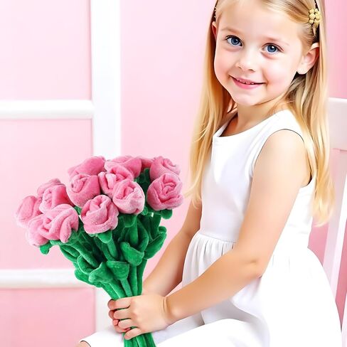 18 PCS Plush Rose Flower Flower محشوة بالثني ، لعبة باقة باقة ، ناعمة الأزهار 12.6 بوصة للتخرج 2025 عيد الأم عيد الحب فتاة صديقة للعائلة والأصدقاء (سلسلة وردية) in Saudi Arabia