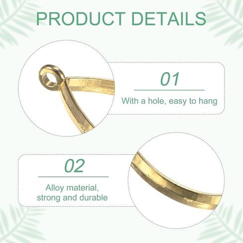 20-Pack Open Bezels for Resin, Teardrop Shape Open Back Bezel Pendants for Resin Jewelry Making/DIY Earrings Necklace, Alloy Hollow Frame Pendants [Gold Tone] in Saudi Arabia
