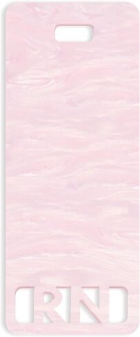 Extended RN Badge Buddy Vertical Cute Registered Nurse Badge Buddy Colorful and Glitter Acrylic RN Card Perfect Size for Extended Nursing ID (Light Pink Pearl) in Saudi Arabia