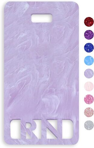 Extended RN Badge Buddy Vertical Cute Registered Nurse Badge Buddy Colorful and Glitter Acrylic RN Card Perfect Size for Extended Nursing ID (Light Pink Pearl) in Saudi Arabia
