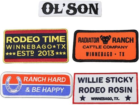 Rodeo Time Dale Brisby 5-Pack Patch Bundle, Dale's Favorites Sew On & Self Adhesive Western Trucker Hat Patches, Embroidered Patches for Jackets, Backpacks, Caps, and Shirts (Bundle #2) in Kuwait