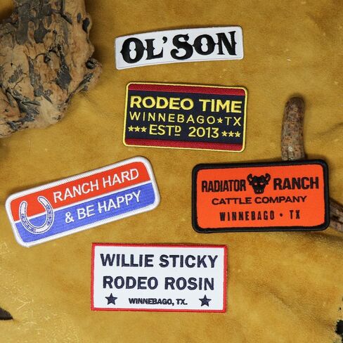 Rodeo Time Dale Brisby 5-Pack Patch Bundle, Dale's Favorites Sew On & Self Adhesive Western Trucker Hat Patches, Embroidered Patches for Jackets, Backpacks, Caps, and Shirts (Bundle #2) in Kuwait
