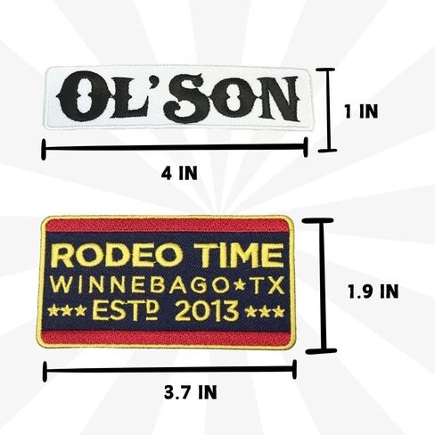 Rodeo Time Dale Brisby 5-Pack Patch Bundle, Dale's Favorites Sew On & Self Adhesive Western Trucker Hat Patches, Embroidered Patches for Jackets, Backpacks, Caps, and Shirts (Bundle #2) in Kuwait