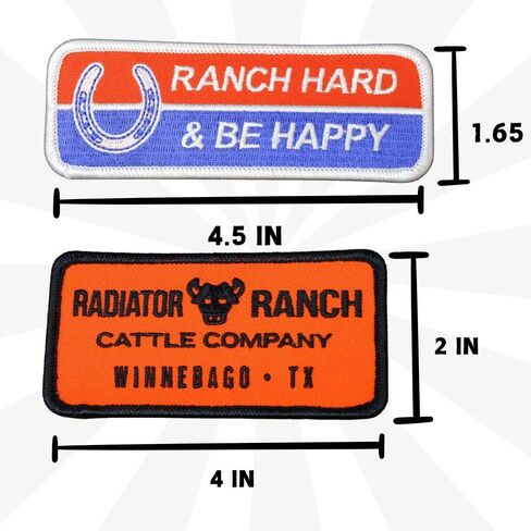 Rodeo Time Dale Brisby 5-Pack Patch Bundle, Dale's Favorites Sew On & Self Adhesive Western Trucker Hat Patches, Embroidered Patches for Jackets, Backpacks, Caps, and Shirts (Bundle #2) in Kuwait