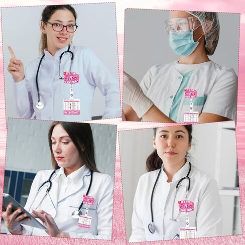 شارة Phlebotomist قابلة للسحب - بكرة شارة بضع الفصح مع حبات البطاقة المرجعية ترتيب حاملي شارات السحب مع مقطع معرف لممرضة العمل RN الهدايا phlebotomist in Kuwait
