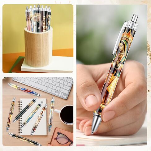 Halloween Ballpoint Pens Set - 16 Pcs Glitter Ghost Pumpkin Pens Bat Black Cat Smooth Writing Ball Point Pen Halloween Holiday Gifts for Women Men Home Party Office Stationery School Supplies in Saudi Arabia