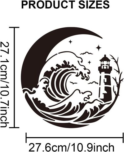 Mayjoydiy زهرة الخنفساء استنسل 11.7 × 8.3 بوصة الخنافس كبيرة الاستنسل البرية مع فرشاة الطلاء قابلة لإعادة الاستخدام الحشر in Saudi Arabia