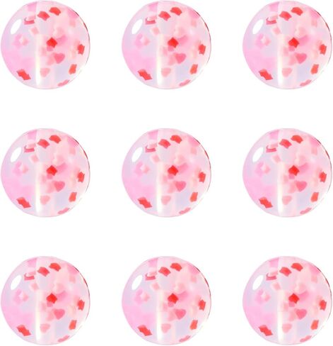 FASHEWELRY 40Pcs Clear Round Silicone Beads Confetti Silicone Focal Beads 9mm 12mm Polka Dots Rubber Beads for Nurse Pens Keychain Making in Saudi Arabia
