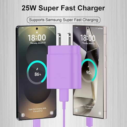 S23 S22 Ultra Super Fast Charger Type C,10FT Type C Charger Cable Fast Charging with 25W USB C Fast Wall Charger Block for Samsung Galaxy S23 Ultra/S23/S23+/S22/S22Ultra/S22+/S21/S20 /Note 10 20 Ultra in Kuwait