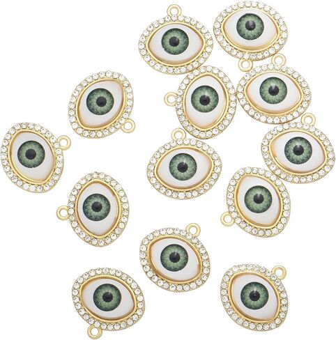 Pack of 20 Big Eyes Turkish Blue Evil Eys Charms Gold Plated Base Pendants for Jewelry Making Necklace Bracelets Earrings in Kuwait