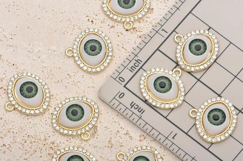 Pack of 20 Big Eyes Turkish Blue Evil Eys Charms Gold Plated Base Pendants for Jewelry Making Necklace Bracelets Earrings in Kuwait