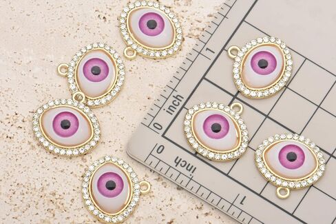 Pack of 20 Big Eyes Turkish Blue Evil Eys Charms Gold Plated Base Pendants for Jewelry Making Necklace Bracelets Earrings in Kuwait