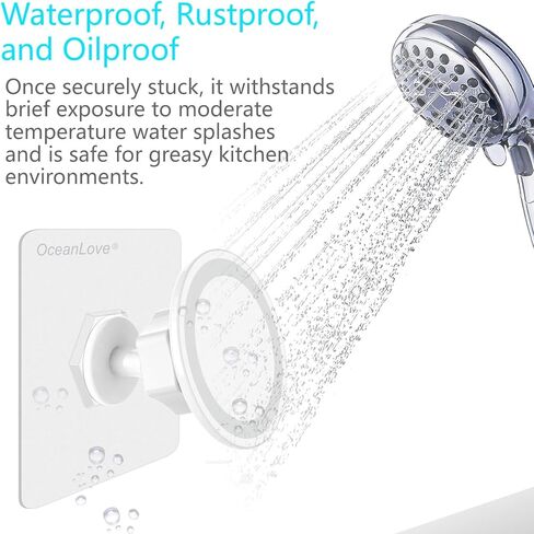 OCEANLOVE for MagSafe Wall Mount Magnetic Phone Holder, Self-Adhesive, Rotatable Ball, Waterproof, Compatible with iPhone 16/15/14/13/12 and All Phones, Shower Mirror Car Gym Bathroom Kitchen (Black) in Kuwait