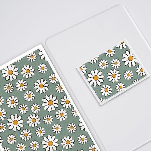 Whaline 20Pcs Boho Floral Clay Transfer Paper Groovy Daisy Flowers Rainbow Transfer Paper Retro Clay Transfer Paper for DIY Art Crafts Polymer Clay Jewelry Earrings Making Supplies, 2.7 x 4.7 Inch in Saudi Arabia
