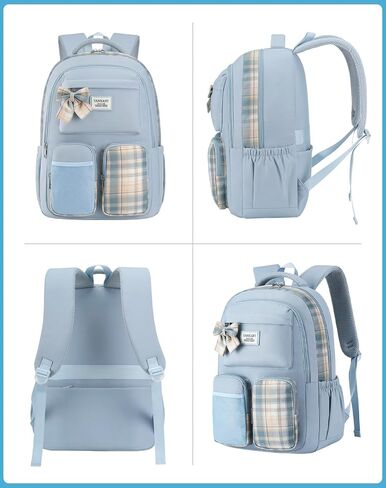 Girls Backpack, Women Laptop Backpacks 15.6in for College Students Elementary Middle High School Bag Teens Cute Kids Bookbags Back Pack, Blue in Saudi Arabia