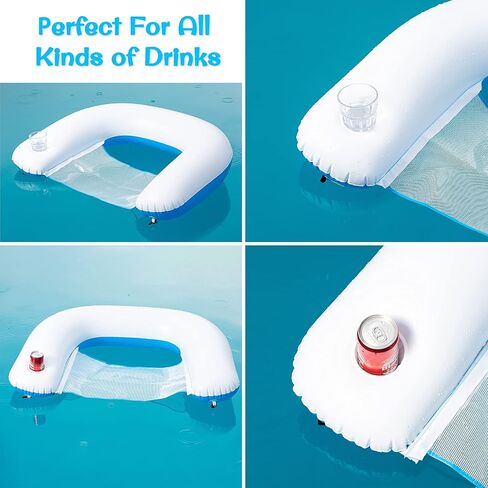 Zento Table for Pool Inflatable Game Station Set with Waterproof Playing Cards Poker Game Deck and Chairs - Card Table with Inflatable Seats for Fun in The Water by The Beach Pool in Kuwait