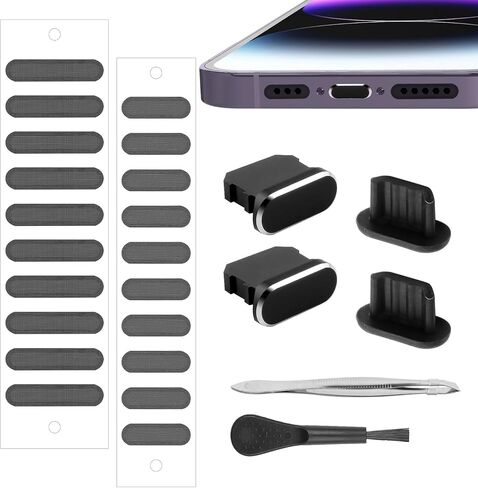 USB C Dust Plug for iPhone 15 16 Series, USB C Port Cover Phone Speaker Cover, Phone Charging Port Cleaner for Samsung Galaxy S23, S22 Ultra S21 FE S20, Note 20 and All Type-C Devices in Kuwait