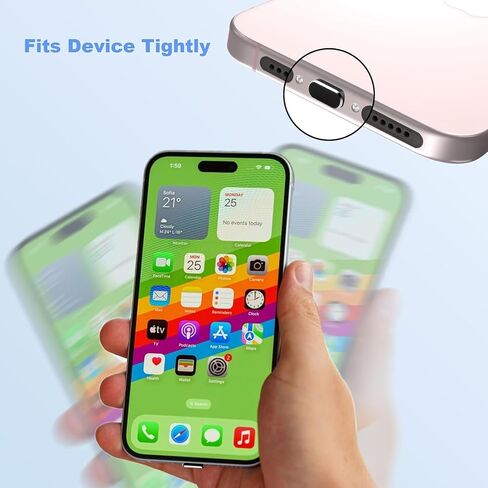 USB C Dust Plug for iPhone 15 16 Series, USB C Port Cover Phone Speaker Cover, Phone Charging Port Cleaner for Samsung Galaxy S23, S22 Ultra S21 FE S20, Note 20 and All Type-C Devices in Kuwait