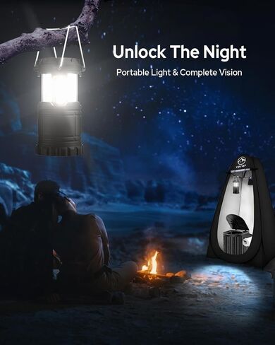 Camping Toilet with Pop-Up Privacy Tent and Liquid Waste Gel, Portable Toilet for Camping with Large Tent, Ergonomic Potty Provides Enhanced Comfort, Suitable for All Ages in Kuwait