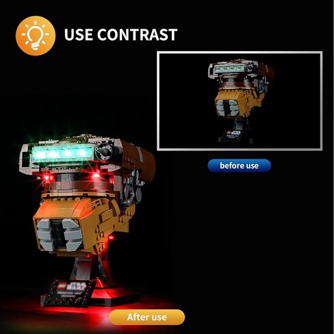 Vaodest LED Light for Lego Scout Trooper Helmet 75305 Model,Design and Configuration Compatible with Model 75305 (LED Light Only, Not Building Block Kit) in Kuwait