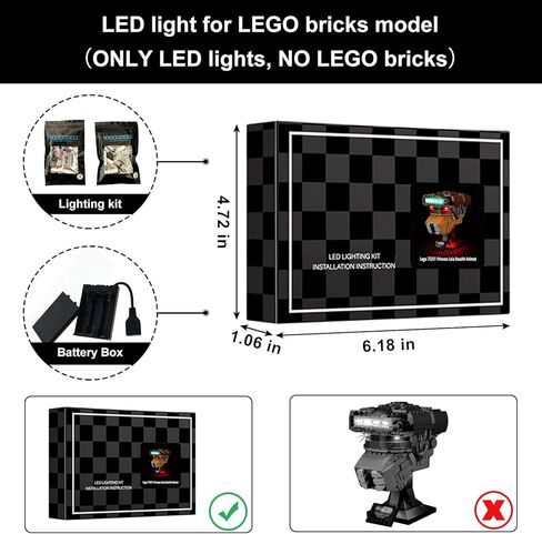 Vaodest LED Light for Lego Scout Trooper Helmet 75305 Model,Design and Configuration Compatible with Model 75305 (LED Light Only, Not Building Block Kit) in Kuwait