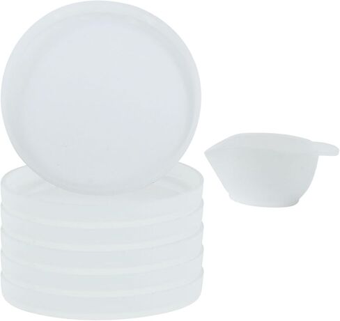 Round Coaster Silica Gel Molds Sets 3 Pcs Round and 3 Pcs Square Coaster Resin Molds with 1Pcs Silica Gel Mixing Cup for DIY Resin Coasters Bowl mats, Home Decoration and Candle Holders in Saudi Arabia