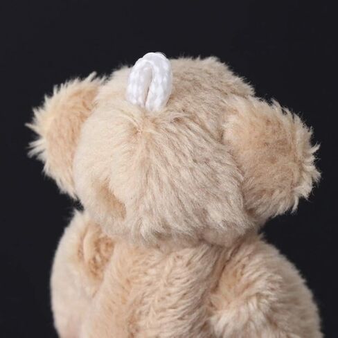 12Pcs 6CM Plush Small Joint Teddy Bear Bulk Stuffed Animal Toys Wedding Gift Box Doll Toy for Birthday Cake Wedding Decorations Party Favors Supplies Bag DIY Accessory,White&Beige&Brown in Saudi Arabia