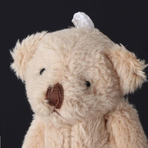 12Pcs 6CM Plush Small Joint Teddy Bear Bulk Stuffed Animal Toys Wedding Gift Box Doll Toy for Birthday Cake Wedding Decorations Party Favors Supplies Bag DIY Accessory,White&Beige&Brown in Saudi Arabia