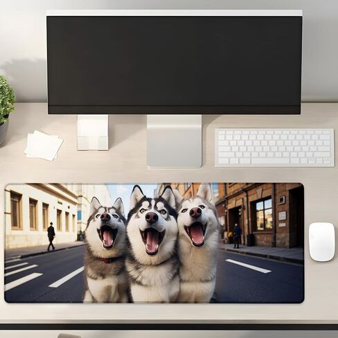 هدايا وسادة الماوس للألعاب Husky 31.5 "× 11.8" ، القاعدة المطاطية غير المنقولة مموز موسى لأجهزة الكمبيوتر ، ديكور ملحقات مكتب الكمبيوتر المحمول ، وسادة الماوس ، لوحة المفاتيح. in Kuwait